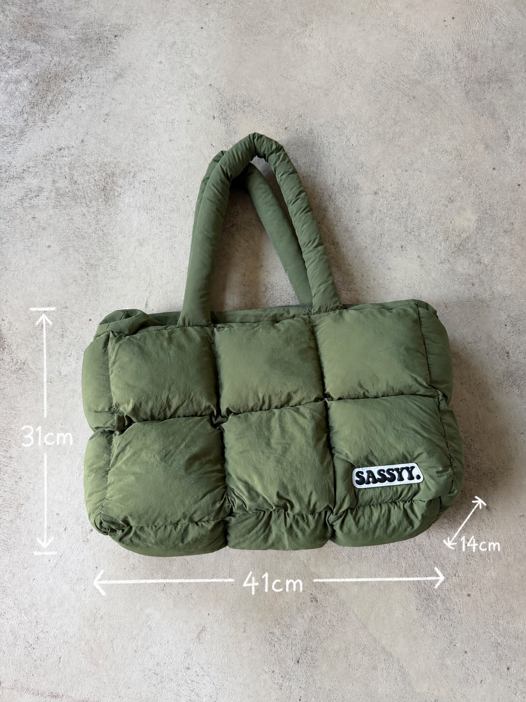 SASSYY. Quilted Tote